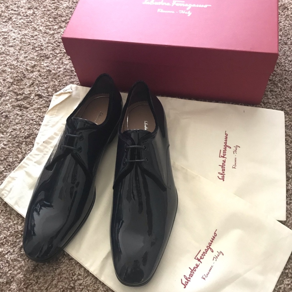 Dark Blue Salvatore Ferragamo Derby shoes